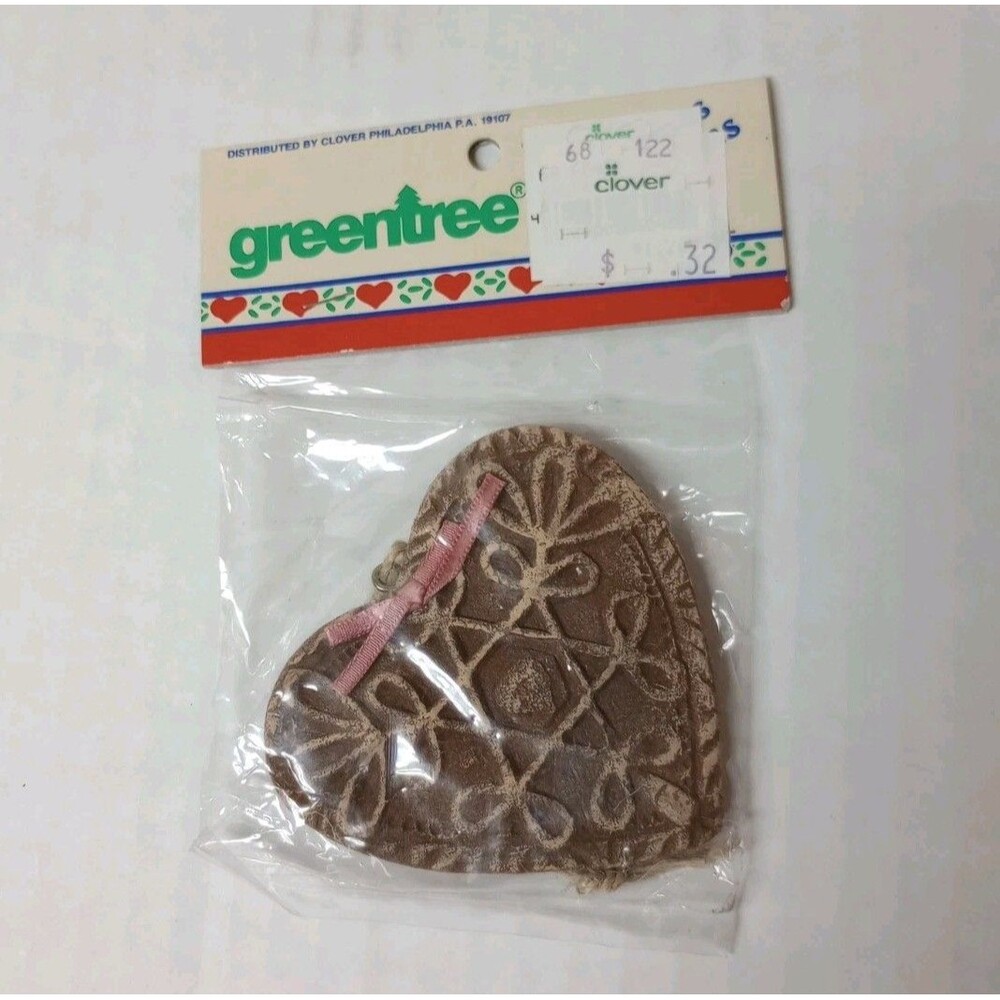 Vintage Greentree Philadelphia PA Salt Dough Heart Ornament NEW OLD STOCK